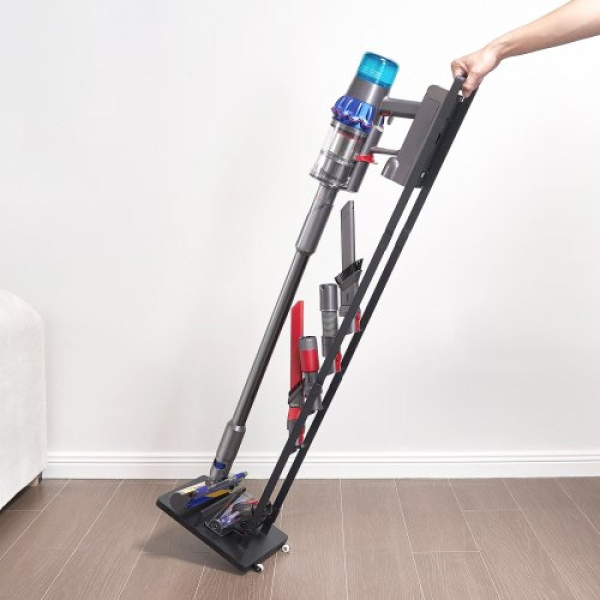 Βάση ηλεκτρικής σκούπας VEVOR, συμβατή με Dyson V6 V7 V8 V10 V11 V15, σταθερή βάση στήριξης ηλεκτρικής σκούπας με ρόδες για Dyson DC30 DC31 DC34 DC35 DC58 DC59 DC62 D74 Ασύρματες όρθιες ηλεκτρικές σκούπες και αξεσουάρ