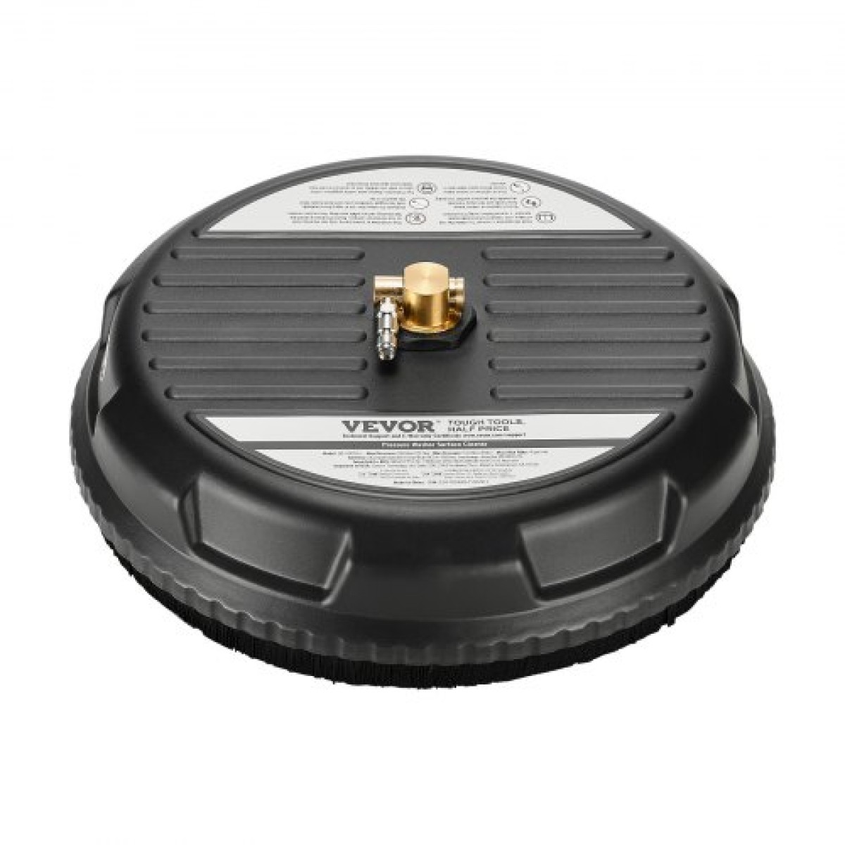 VEVOR 15" Καθαριστικό επιφανειών με πλυντήριο πίεσης, Πλαστικά εξαρτήματα πλύσης πίεσης με 4 τροχούς, 4000 Max PSI, 1/4 Quick Connector, 2 ακροφύσια ψεκασμού, Ιδανικό για δρόμους, πεζοδρόμια, αυλές, καταστρώματα, μαύρο