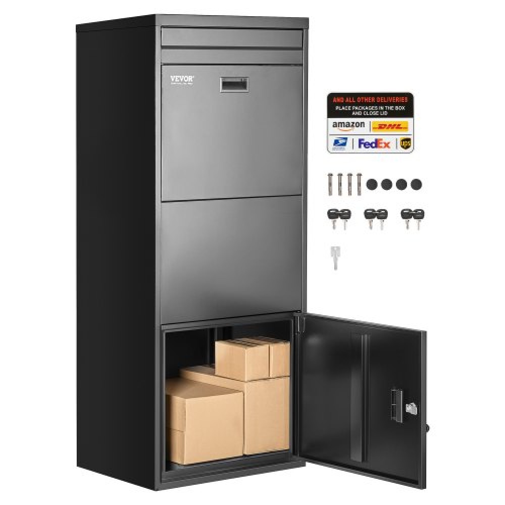 VEVOR Package Delivery Boxes for Outside 47.2 in Lockable Parcel Drop Box