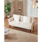 Καναπές VEVOR Loveseat, 176 cm Μικρός καναπές καναπές για σαλόνι, καναπές 2 θέσεων από ύφασμα βελούδινο με ελατήριο ελατηρίου, μαλακά μαξιλάρια και στιβαρό πλαίσιο, άνετο κάθισμα αγάπης για υπνοδωμάτιο, γραφείο ή διαμέρισμα, λευκό