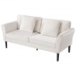 Καναπές VEVOR Loveseat, 176 cm Μικρός καναπές καναπές για σαλόνι, καναπές 2 θέσεων από ύφασμα βελούδινο με ελατήριο ελατηρίου, μαλακά μαξιλάρια και στιβαρό πλαίσιο, άνετο κάθισμα αγάπης για υπνοδωμάτιο, γραφείο ή διαμέρισμα, λευκό