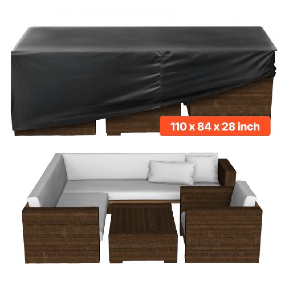 VEVOR Patio Outdoor Furniture Cover 420D Waterproof Table Chairs Sofa 110"x84"