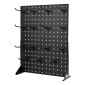 Βάση οθόνης VEVOR Pegboard, 43 x 33 cm Επιτραπέζια βάση επίδειξης μανταλάκια με 30 γάντζους, πάνελ σανίδας με μανταλάκια ψυχρής έλασης για παντοπωλείο, κατάστημα λιανικής και κοσμηματοπωλείο, μαύρο (2 ΤΕΜ)