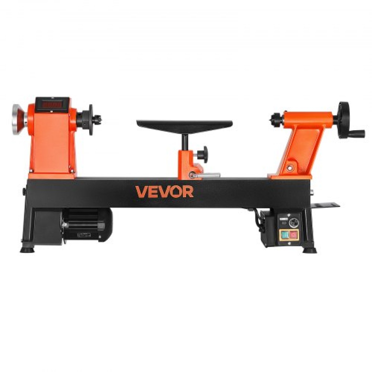VEVOR Ξυλουργικός Τόρνος, 750 W / 1 HP, Μηχάνημα τόρνου πάγκου ξύλου με μεταβλητή ταχύτητα 150 έως 3800 σ.α.λ., πάγκος εργασίας 304 x 465 mm, κινητήρας συνεχούς ρεύματος χωρίς ψήκτρες, κατασκευή από χυτοσίδηρο, για αρχάριους λάτρεις της ξυλουργικής