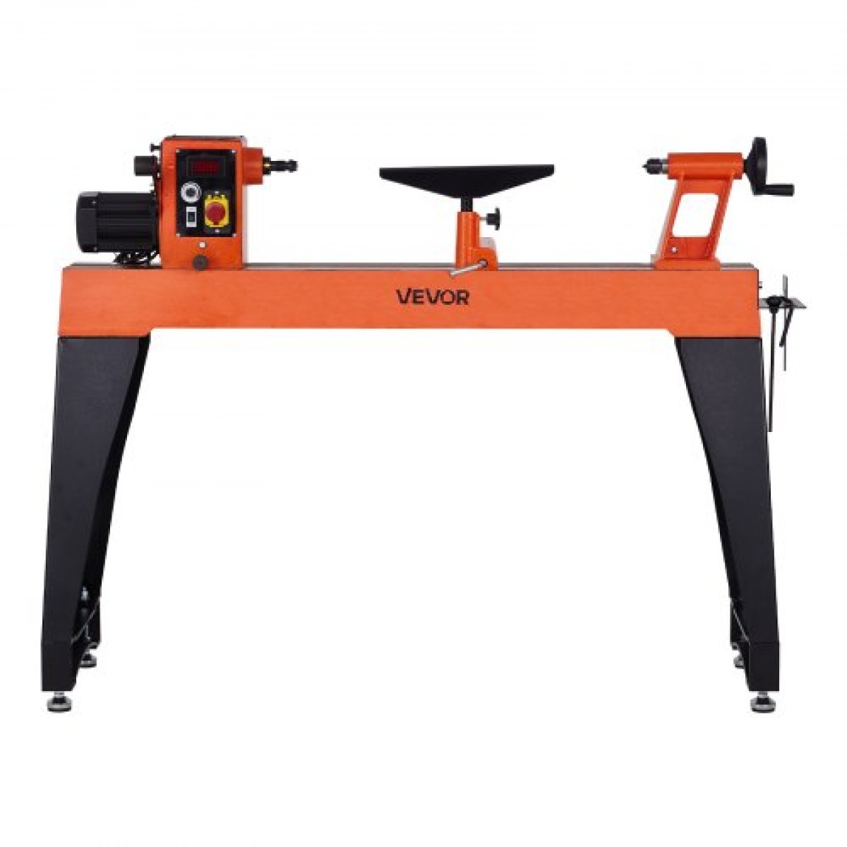 VEVOR Ξυλουργικός Τόρνος, 1100W / 1,5 HP, Μηχάνημα τόρνου ξύλου με μεταβλητή ταχύτητα 150 έως 3200 σ.α.λ., πάγκος εργασίας 406 x 1020 mm, κινητήρας συνεχούς ρεύματος χωρίς ψήκτρες, σώμα από χυτοσίδηρο, στήριγμα εργαλείων, για μεσαία έως μεγάλα έργα Επεξερ