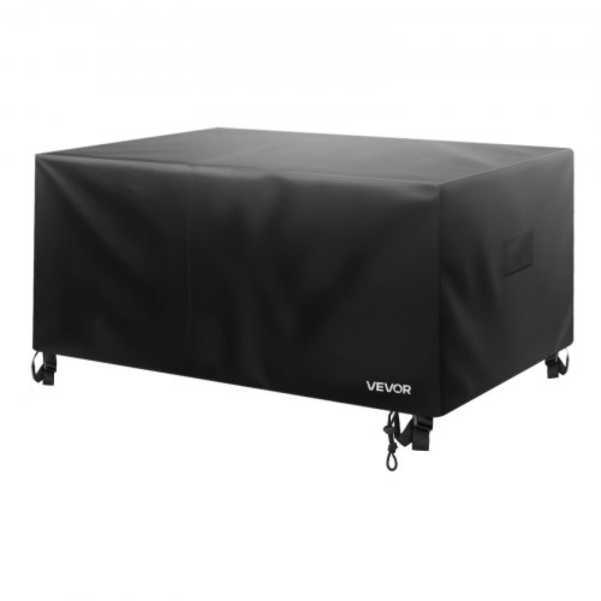 Κάλυμμα για έπιπλα βεράντας VEVOR, 420D Heavy Duty αδιάβροχο κάλυμμα τραπεζαρίας και καρέκλες εξωτερικού χώρου, Καλύμματα τραπεζιών βεράντας μεγάλου τετραγώνου με αεραγωγό για παντός καιρού, 188L x 188W x 71H cm, Μαύρο