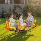 Παιδική τραμπάλα VEVOR, χωρητικότητα φόρτωσης 90 κιλών, Μεταλλική λικνιζόμενη τραμπάλα με λαβές, τραμπάλα για νήπια για παιδιά ηλικίας 3+, εξοπλισμός παιδικής χαράς εξωτερικού χώρου για γκαζόν, πίσω αυλή, παιδική χαρά, 2 θέσεις