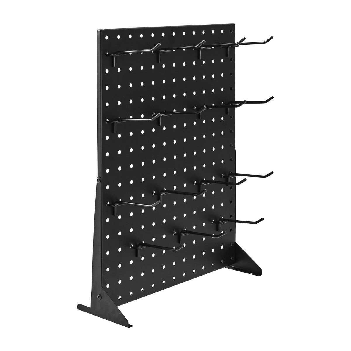 Βάση οθόνης VEVOR Pegboard, 43 x 33 cm Επιτραπέζια βάση επίδειξης μανταλάκια με 15 γάντζους, πάνελ σανίδας με μανταλάκια ψυχρής έλασης για παντοπωλείο, κατάστημα λιανικής και κοσμηματοπωλείο, μαύρο (1 ΤΕΜ)
