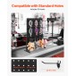 Βάση οθόνης VEVOR Pegboard, 43 x 33 cm Επιτραπέζια βάση επίδειξης μανταλάκια με 15 γάντζους, πάνελ σανίδας με μανταλάκια ψυχρής έλασης για παντοπωλείο, κατάστημα λιανικής και κοσμηματοπωλείο, μαύρο (1 ΤΕΜ)