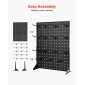 Βάση οθόνης VEVOR Pegboard, 43 x 33 cm Επιτραπέζια βάση επίδειξης μανταλάκια με 15 γάντζους, πάνελ σανίδας με μανταλάκια ψυχρής έλασης για παντοπωλείο, κατάστημα λιανικής και κοσμηματοπωλείο, μαύρο (1 ΤΕΜ)