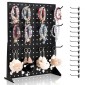 Βάση οθόνης VEVOR Pegboard, 43 x 33 cm Επιτραπέζια βάση επίδειξης μανταλάκια με 15 γάντζους, πάνελ σανίδας με μανταλάκια ψυχρής έλασης για παντοπωλείο, κατάστημα λιανικής και κοσμηματοπωλείο, μαύρο (1 ΤΕΜ)