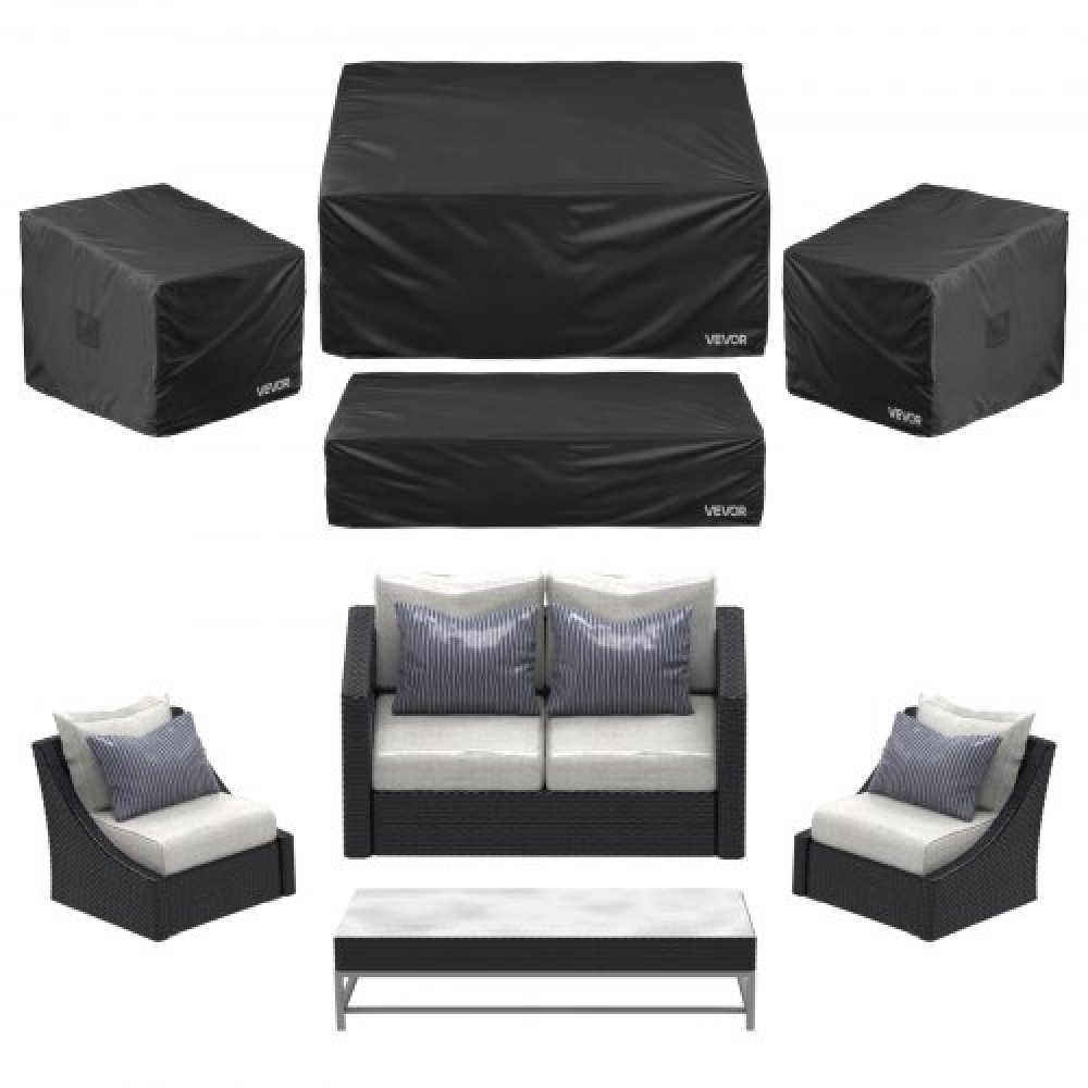 VEVOR Patio Outdoor Furniture Cover 4-Piece Set 420D Waterproof Table Chair Sofa