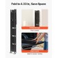 Πτυσσόμενο ράφι αποθήκευσης VEVOR 6 επιπέδων, 24W x 12D x 72H Inch Αναδιπλούμενο Μεταλλικό Ράφι Ράφια, Χωρίς Συναρμολόγηση ράφι με 5 ρόδες & 4 γάντζους για ντουλάπι, κουζίνα, γκαράζ, υπόγειο, μαύρο