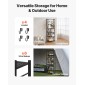 Πτυσσόμενο ράφι αποθήκευσης VEVOR 6 επιπέδων, 24W x 12D x 72H Inch Αναδιπλούμενο Μεταλλικό Ράφι Ράφια, Χωρίς Συναρμολόγηση ράφι με 5 ρόδες & 4 γάντζους για ντουλάπι, κουζίνα, γκαράζ, υπόγειο, μαύρο