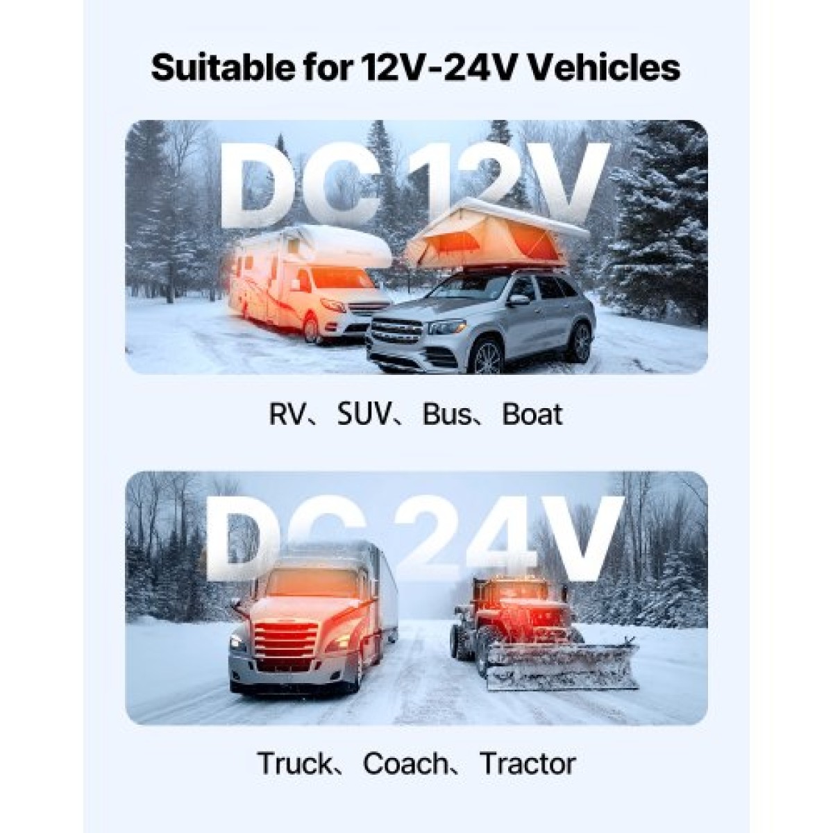 VEVOR Diesel Air Heater, 12-24V 5-8KW, Γρήγορη θέρμανση Diesel Heater Parking with Remote Control and Black LCD Switch, Low Noise, Pre-Heating, for RV, Truck, Camper, Van, Boat and Trailer