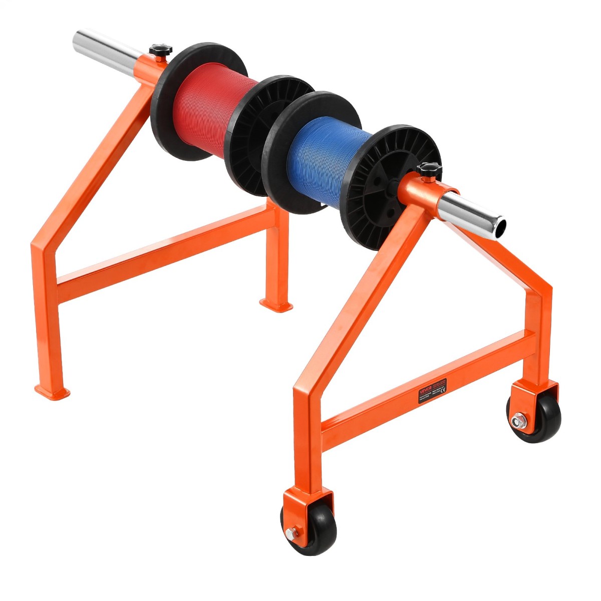 Σχάρα καρουλιού VEVOR, χωρητικότητα φόρτωσης 100 kg / 220 λίβρες, Φορητό κάλυμμα καλωδίων, Κινητό συρμάτινο ράφι με ρόδες, θήκη καρουλιού, έως 759 mm / 29,9 σε διάμετρο, για ηλεκτρική βιομηχανική και λιανική χρήση, απόδοση εργασίας