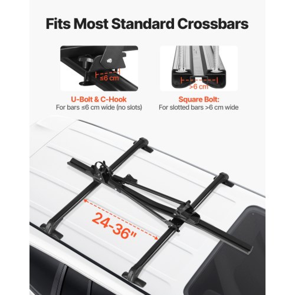 VEVOR Roof Top Bike Rack Heavy Duty Car Bicycle Upright Mount Rack with Lock