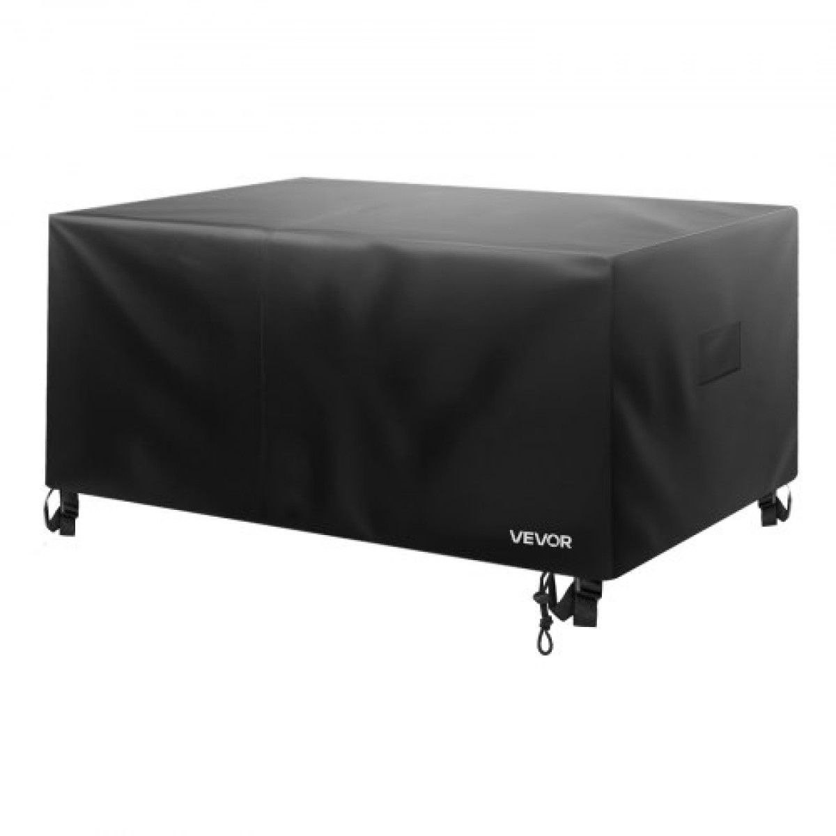 Κάλυμμα επίπλων βεράντας VEVOR, 420D Heavy Duty αδιάβροχο κάλυμμα τραπεζαρίας και καρέκλες εξωτερικού χώρου, Κάλυμμα τραπεζιών βεράντας μεγάλου τετραγώνου με αεραγωγό για παντός καιρού, 239L x 239W x 71H cm, Μαύρο