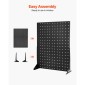 Βάση οθόνης VEVOR Pegboard, 43 x 33 cm Επιτραπέζια βάση προβολής Pegboard, Αξεσουάρ ραφιών οργάνωσης, πάνελ σανίδας με μανταλάκια ψυχρής έλασης για κοσμηματοπωλείο παντοπωλείου, μαύρο (4 ΤΕΜ)