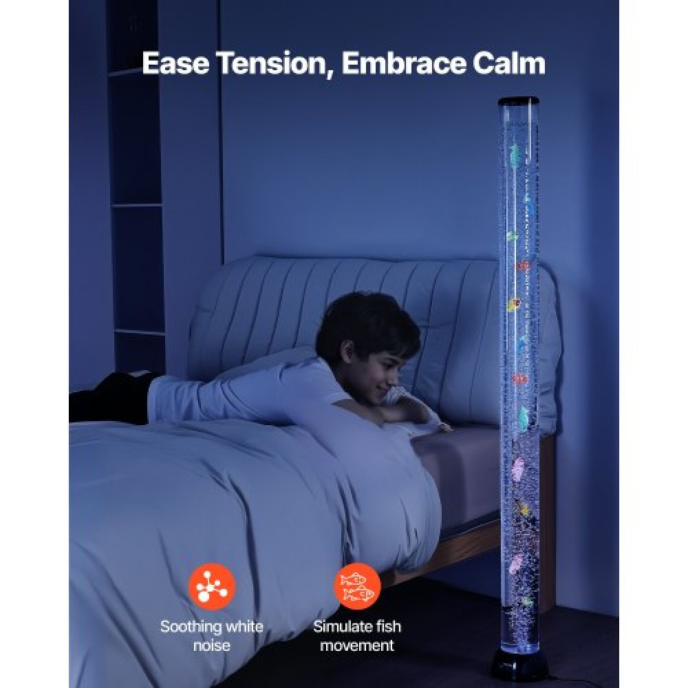 Φωτιστικό VEVOR Bubble Tube 16 Έγχρωμο 150 cm Λάμπα Ενυδρείου για Ανακούφιση
