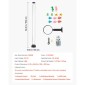 Φωτιστικό VEVOR Bubble Tube 16 Έγχρωμο 150 cm Λάμπα Ενυδρείου για Ανακούφιση