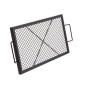 Σχάρα ψησίματος VEVOR X-Marks Fire Pit Grill, Ορθογώνια Σχάρα Μαγειρέματος, Χάλυβας βαρέως τύπου Campfire BBQ Grill Grill with Handle & Support X Wire, Φορητά μαγειρικά σκεύη κάμπινγκ για πάρτι έξω, μαύρο 32 ιντσών