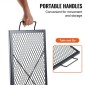 Σχάρα ψησίματος VEVOR X-Marks Fire Pit Grill, Ορθογώνια Σχάρα Μαγειρέματος, Χάλυβας βαρέως τύπου Campfire BBQ Grill Grill with Handle & Support X Wire, Φορητά μαγειρικά σκεύη κάμπινγκ για πάρτι έξω, μαύρο 32 ιντσών