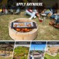 Σχάρα ψησίματος VEVOR X-Marks Fire Pit Grill, Ορθογώνια Σχάρα Μαγειρέματος, Χάλυβας βαρέως τύπου Campfire BBQ Grill Grill with Handle & Support X Wire, Φορητά μαγειρικά σκεύη κάμπινγκ για πάρτι έξω, μαύρο 32 ιντσών