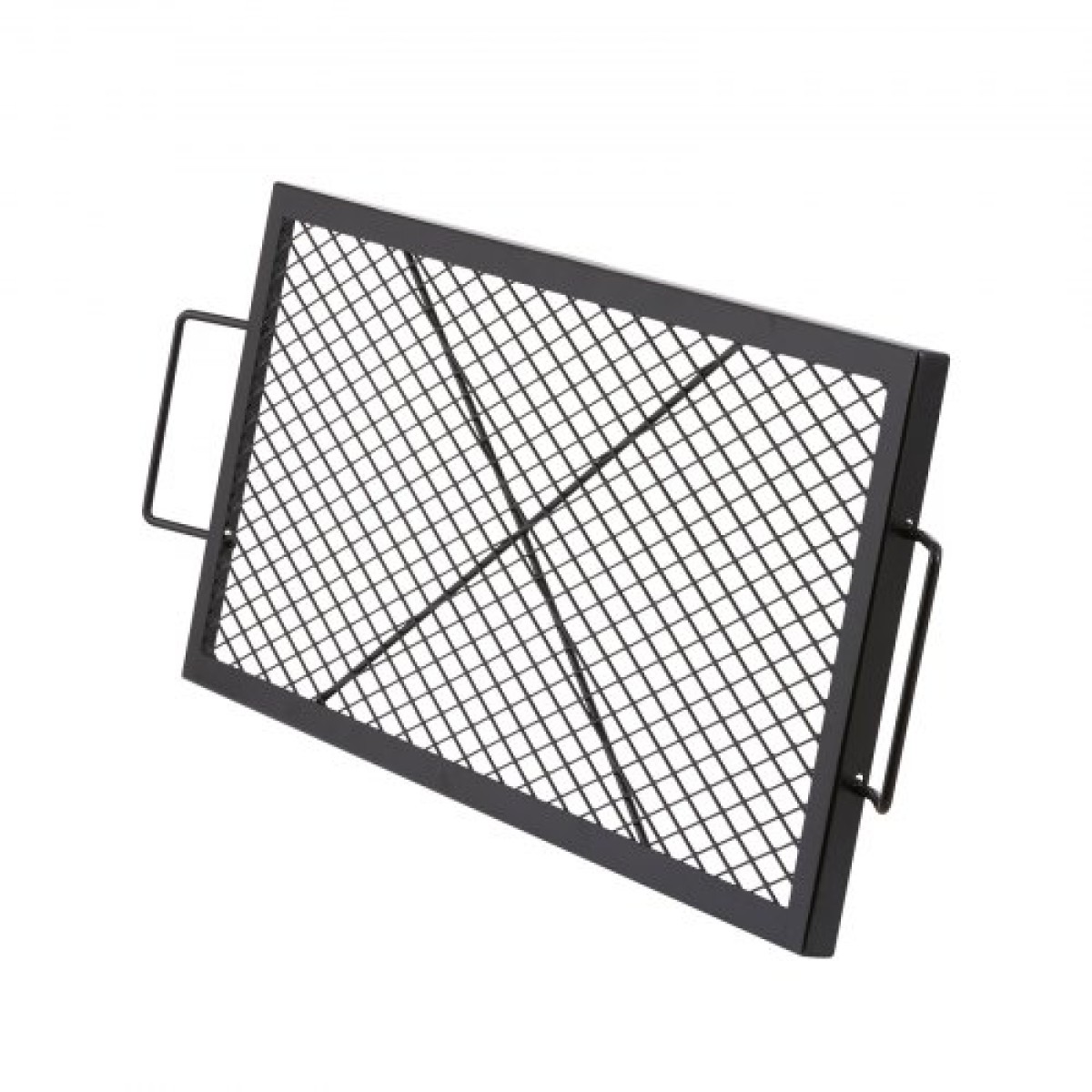 Σχάρα ψησίματος VEVOR X-Marks Fire Pit Grill, Ορθογώνια Σχάρα Μαγειρέματος, Χάλυβας βαρέως τύπου Campfire BBQ Grill Grill with Handle & Support X Wire, Φορητά μαγειρικά σκεύη κάμπινγκ για πάρτι έξω, μαύρο 32 ιντσών