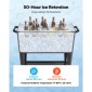 VEVOR 75,71 L Rolling Ice Chest, χωράει έως και 50 μπουκάλια / 110 κουτιά, φορητό αίθριο Party Bar Drink Cooler Cart με κάτω ράφι, Πισίνα ποτών με πλαϊνό καλάθι και ανοιχτήρι μπουκαλιών, Μαύρο