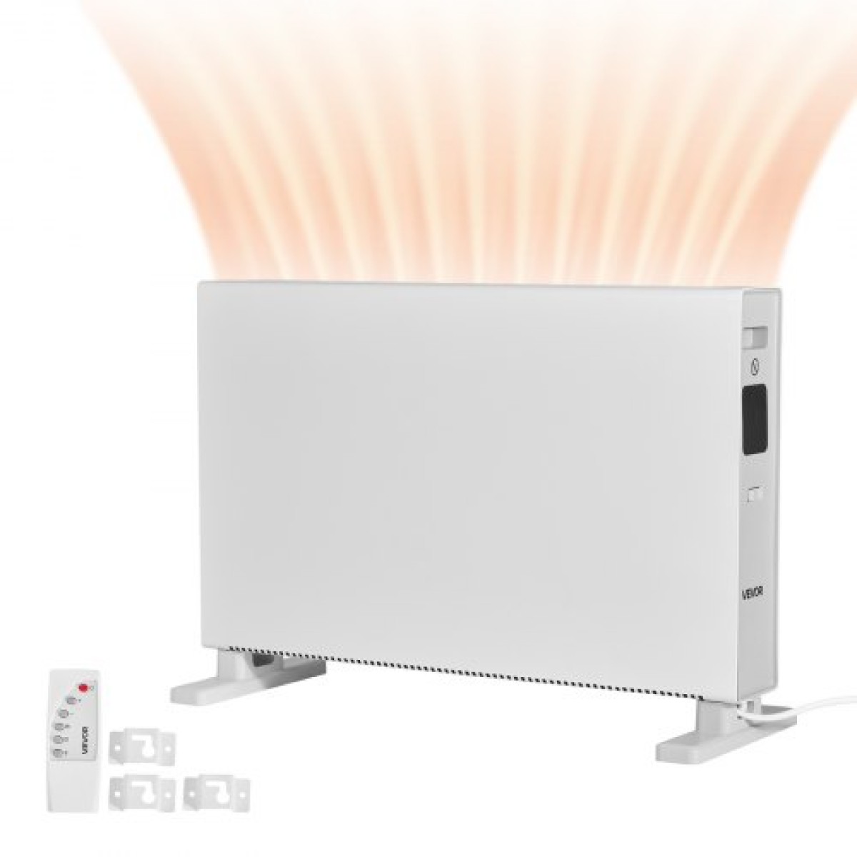 Καλοριφέρ VEVOR Convection Panel Heater, Electric Panel Space Heater 2000W με τηλεχειριστήριο & έλεγχο αφής, 3 λειτουργίες, χρονοδιακόπτη 24 ωρών, βάση στήριξης ή επιτοίχια σχεδίαση με προστασία κατά της ανατροπής και υπερθέρμανσης για το σπίτι και το