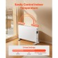 Καλοριφέρ VEVOR Convection Panel Heater, Electric Panel Space Heater 2000W με τηλεχειριστήριο & έλεγχο αφής, 3 λειτουργίες, χρονοδιακόπτη 24 ωρών, βάση στήριξης ή επιτοίχια σχεδίαση με προστασία κατά της ανατροπής και υπερθέρμανσης για το σπίτι και το