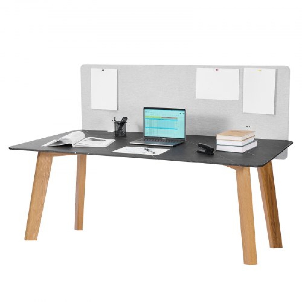 VEVOR Desk Divider Privacy Panel, 1524 x 610 mm Σφιγκτήρας Διαμέρισμα γραφείου γραφείου, PET Cubicle Partition Panel, Workstation Privacy Divider με 2 σφιγκτήρες τύπου C για γραφείο, ανθεκτικό δωμάτιο, βιβλιοθήκη
