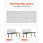 VEVOR Desk Divider Privacy Panel, 1524 x 610 mm Σφιγκτήρας Διαμέρισμα γραφείου γραφείου, PET Cubicle Partition Panel, Workstation Privacy Divider με 2 σφιγκτήρες τύπου C για γραφείο, ανθεκτικό δωμάτιο, βιβλιοθήκη