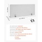 VEVOR Desk Divider Privacy Panel, 1524 x 610 mm Σφιγκτήρας Διαμέρισμα γραφείου γραφείου, PET Cubicle Partition Panel, Workstation Privacy Divider με 2 σφιγκτήρες τύπου C για γραφείο, ανθεκτικό δωμάτιο, βιβλιοθήκη