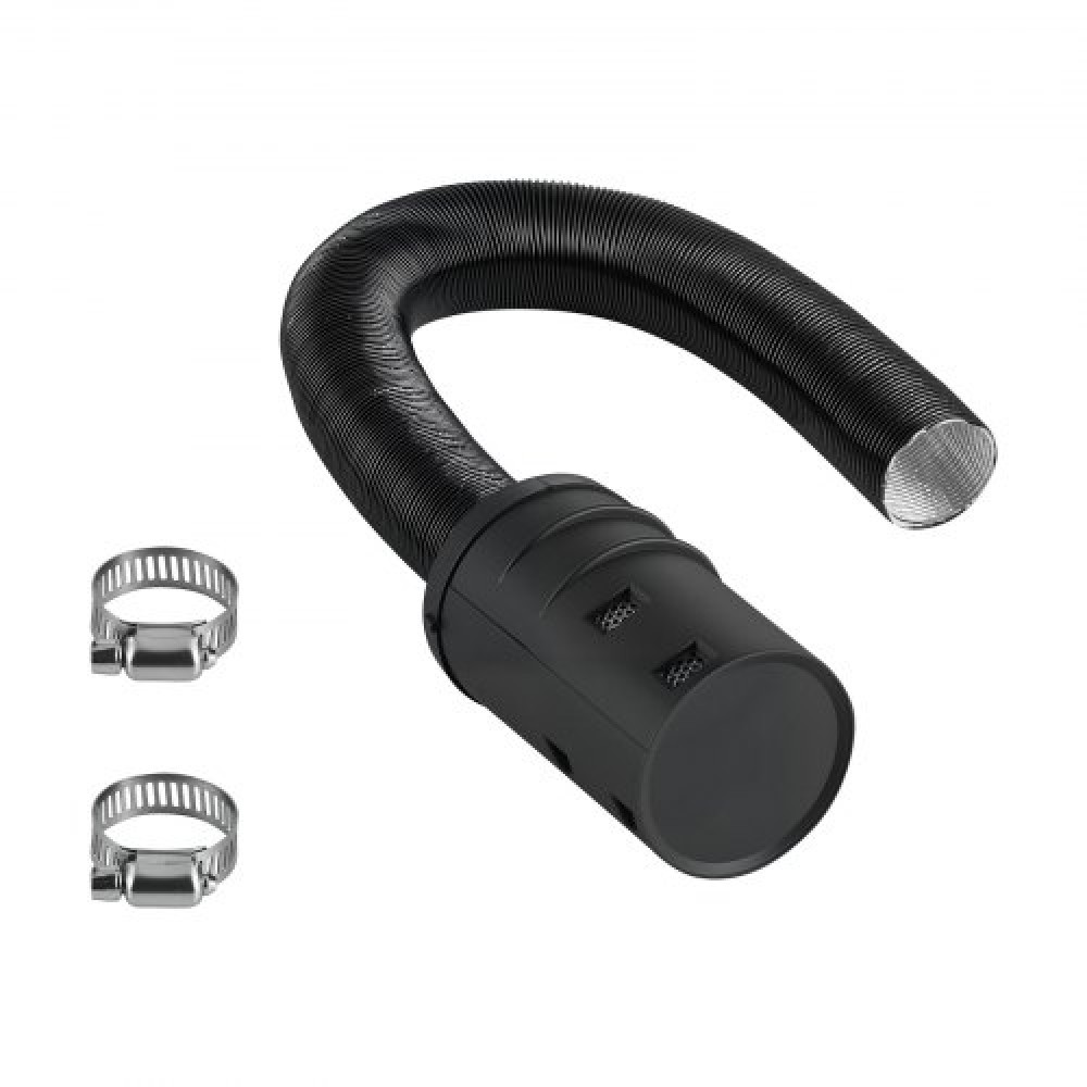 VEVOR Diesel Heater Intake Pipe Kit, 25mm Car Air Parking Heater Ducting Pipe Hose Tube, Stretchable & Bendable Car Air Intake Filter Silencer Hose Pipes Kit with Clamps for 2KW 5KW 8KW Diesel Heaters