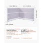 VEVOR Office Divider Privacy Partitions, 2-pack, 1,83m x 1,22m Room Divider Walls, PET Workstation Cubicle partition with outlet covers, Freestanding Privacy Panel for Office Library School