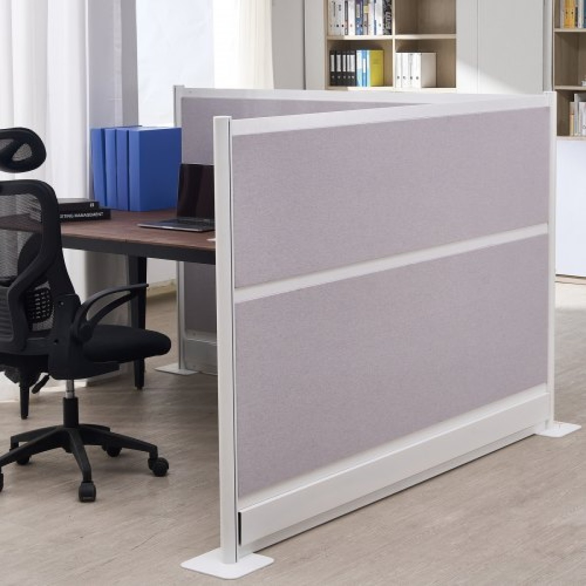 VEVOR Office Divider Privacy Partitions, 2-pack, 1,83m x 1,22m Room Divider Walls, PET Workstation Cubicle partition with outlet covers, Freestanding Privacy Panel for Office Library School