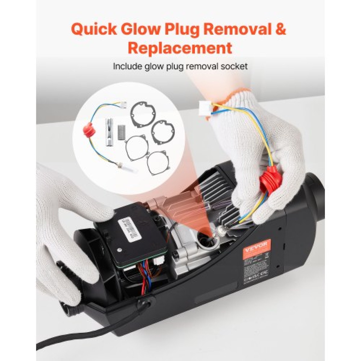 VEVOR 8V Glow Plug Repair Kit, Glow Plug Heater Repair Heater Parking Maintenance Kit with Atomization Mesh, Συμβατό με μοντέλα 2KW 5KW 8KW Diesel Heaters, Diesel Heaters Parts for Car Truck