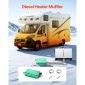 VEVOR Diesel Heater Muffler, 24mm Diesel Heater Mufflers, Parking Heaters Mufflers Fit with 2 Clamps and Vis, Upgraded All All Aluminium Sufflers Sufflers Silences for Diesels 2KW 5KW 8KW