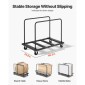 VEVOR Drywall Cart Dolly, χωρητικότητα 816 kg, καρότσι φορτηγού από ατσάλινο πάνελ με περιστρεφόμενους τροχούς 12,5 mm, κούκλα γυψοσανίδας ξυλείας με ιμάντα δεσίματος & 2 πλαϊνές κουπαστές για εργοστάσιο, αποθήκη, γκαράζ, μαύρο