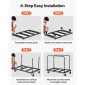 VEVOR Drywall Cart Dolly, χωρητικότητα 816 kg, καρότσι φορτηγού από ατσάλινο πάνελ με περιστρεφόμενους τροχούς 12,5 mm, κούκλα γυψοσανίδας ξυλείας με ιμάντα δεσίματος & 2 πλαϊνές κουπαστές για εργοστάσιο, αποθήκη, γκαράζ, μαύρο