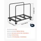 VEVOR Drywall Cart Dolly, χωρητικότητα 816 kg, καρότσι φορτηγού από ατσάλινο πάνελ με περιστρεφόμενους τροχούς 12,5 mm, κούκλα γυψοσανίδας ξυλείας με ιμάντα δεσίματος & 2 πλαϊνές κουπαστές για εργοστάσιο, αποθήκη, γκαράζ, μαύρο