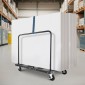 VEVOR Drywall Cart Dolly, χωρητικότητα 816 kg, καρότσι φορτηγού από ατσάλινο πάνελ με περιστρεφόμενους τροχούς 12,5 mm, κούκλα γυψοσανίδας ξυλείας με ιμάντα δεσίματος & 2 πλαϊνές κουπαστές για εργοστάσιο, αποθήκη, γκαράζ, μαύρο