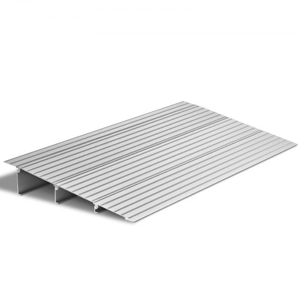 VEVOR Door Threshold Ramp, 87 mm Rise, Aluminum Alloy Threshold Ramp Rated 363 kg Load Capacity, Handicap Ramps for Home Steps for Wheelchair, Scooters, Power Chairs, Walkers, Bicycle, Tricycle