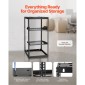 VEVOR 20U Open Frame Network Rack, Βάθος 585 mm, Επίτοιχος ή Επιδαπέδιος Server Rack, Heavy Duty 4 Post, με αεριζόμενα ράφια & εξοπλισμό στερέωσης, χωράει όλο τον εξοπλισμό πληροφορικής δικτύωσης AV Gear