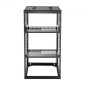 VEVOR 20U Open Frame Network Rack, Βάθος 585 mm, Επίτοιχος ή Επιδαπέδιος Server Rack, Heavy Duty 4 Post, με αεριζόμενα ράφια & εξοπλισμό στερέωσης, χωράει όλο τον εξοπλισμό πληροφορικής δικτύωσης AV Gear