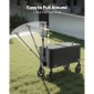 VEVOR 75,71 L Rolling Ice Chest Cart, με τηλεσκοπική λαβή 2 σταδίων και 2 περιστρεφόμενους τροχούς, φορητό τραπεζάκι Beach Patio Party Bar Cold Drink Beverage, Outdoor Park Cart on Wheels, Μαύρο