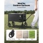 VEVOR 75,71 L Rolling Ice Chest Cart, με τηλεσκοπική λαβή 2 σταδίων και 2 περιστρεφόμενους τροχούς, φορητό τραπεζάκι Beach Patio Party Bar Cold Drink Beverage, Outdoor Park Cart on Wheels, Μαύρο