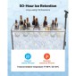 VEVOR 75,71 L Rolling Ice Chest Cart, με τηλεσκοπική λαβή 2 σταδίων και 2 περιστρεφόμενους τροχούς, φορητό τραπεζάκι Beach Patio Party Bar Cold Drink Beverage, Outdoor Park Cart on Wheels, Μαύρο